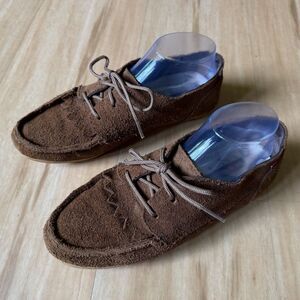 Oliberte Africa Women’s 8 Brown Suede Golia Shoes Chukka Low Cognac Mocassin EUC